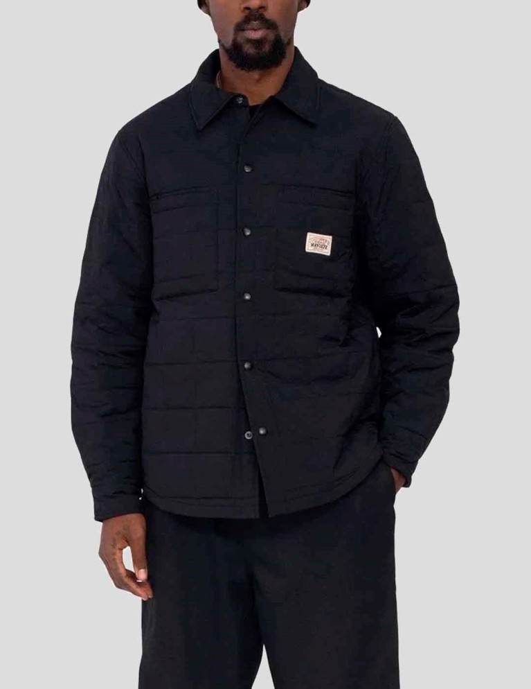 STUSSY giacca trapuntata stanchezza camicia nera